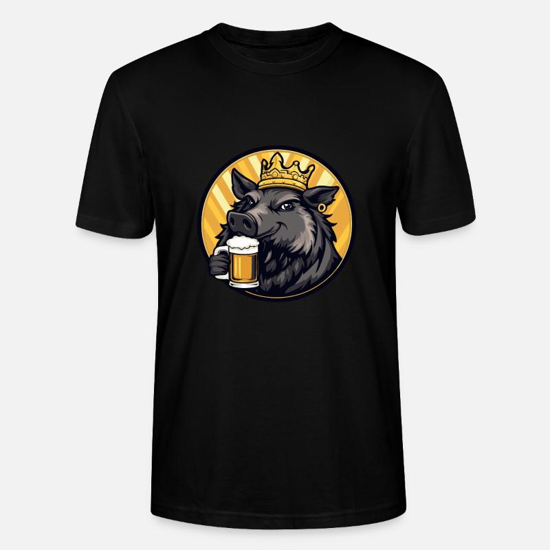 Schwein Bier Wildschwein - Stanley/Stella Unisex Bio-T-Shirt CRAFTER - Schwarz