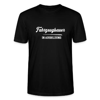 Fahrzeugbauer Ausbildung Fahrzeugbau Azubi Lehre - Stanley/Stella Unisex Bio-T-Shirt CRAFTER - Schwarz - Vorne - Alina (178cm) & Michal (187cm)