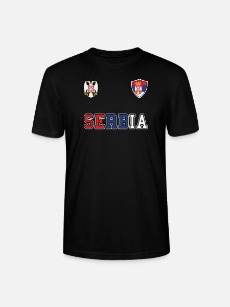 Serbien Land - Stanley/Stella Unisex Bio-T-Shirt CRAFTER - Schwarz