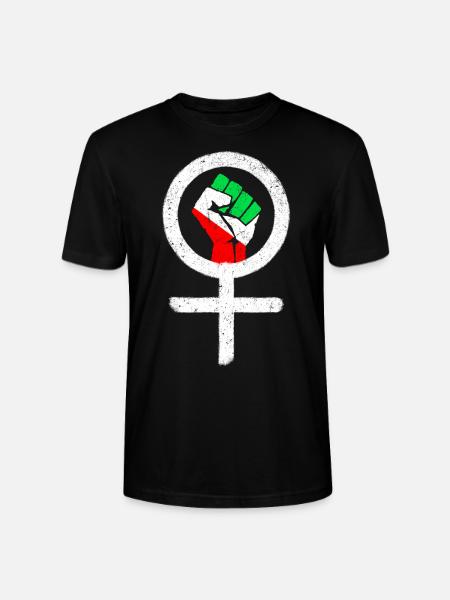 Feminist symbol + Iranian flag - Stanley/Stella CRAFTER Unisex Organic T-Shirt - black