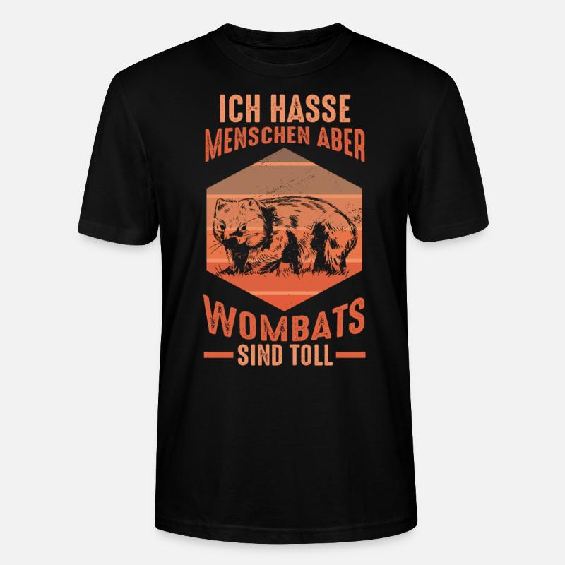 Wombat - Stanley/Stella Unisex Bio-T-Shirt CRAFTER - Schwarz