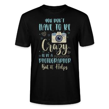 Appareil photo Photographie Objectif Séance photo - T-shirt bio CRAFTER Stanley Stella Unisexe - noir - Devant - Alina (178cm) & Michal (187cm)