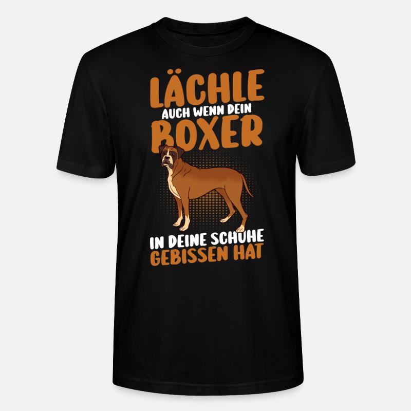 Hund Deutscher Boxer - Stanley/Stella Unisex Bio-T-Shirt CRAFTER - Schwarz
