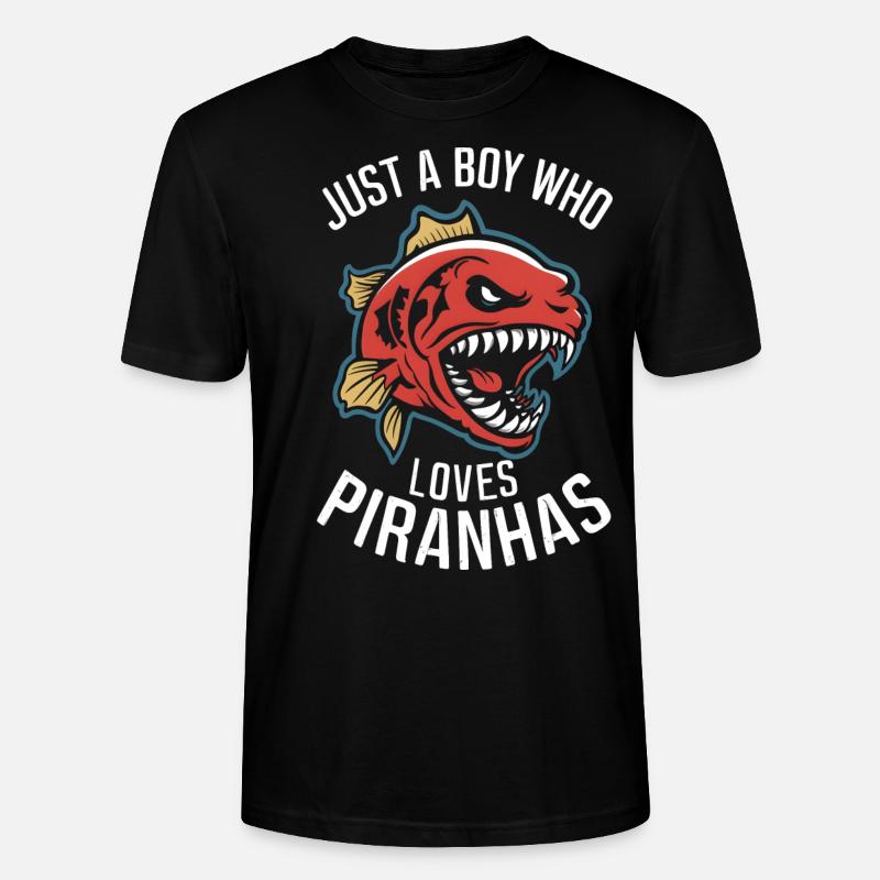 Piranha - Stanley/Stella Unisex Bio-T-Shirt CRAFTER - Schwarz