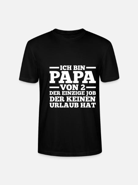Papa Von 2 Kindern - Stanley/Stella Unisex Bio-T-Shirt CRAFTER - Schwarz