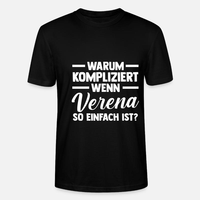 Prénom Verena - T-shirt bio CRAFTER Stanley Stella Unisexe - noir