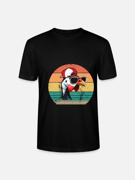 Chickens Rooster Guinea Fowl - Stanley/Stella CRAFTER Unisex Organic T-Shirt - black