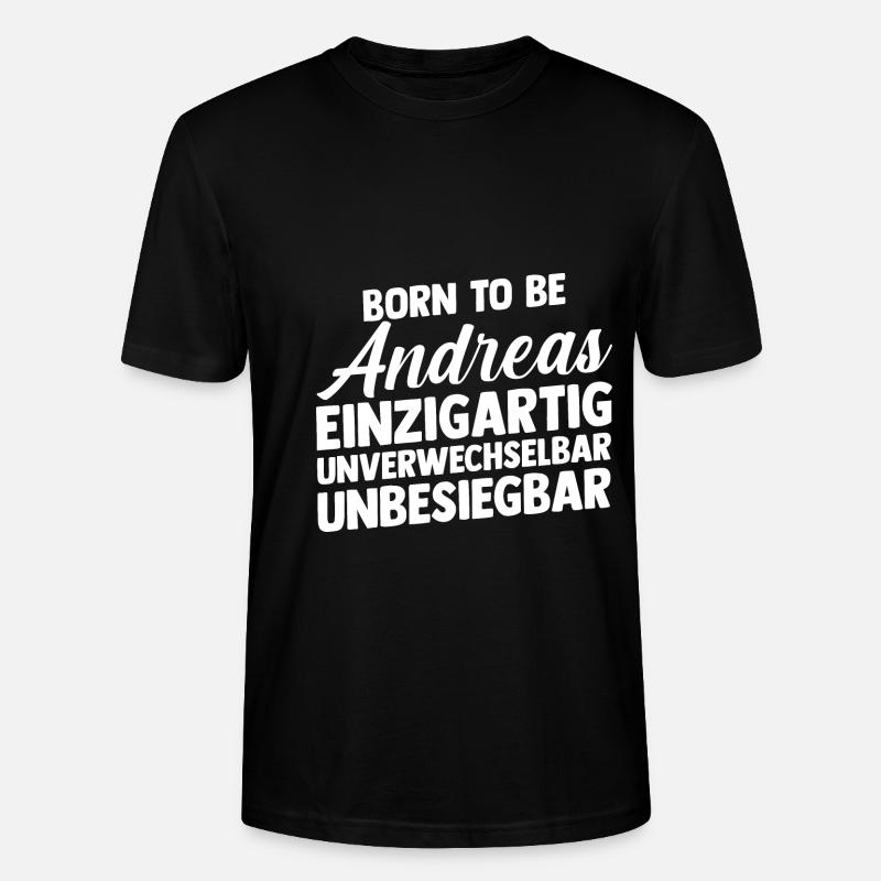 Vorname Andreas - Stanley/Stella Unisex Bio-T-Shirt CRAFTER - Schwarz