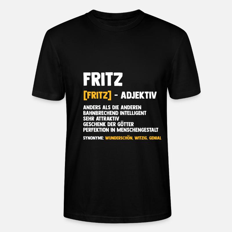 Fritz - T-shirt bio CRAFTER Stanley Stella Unisexe - noir