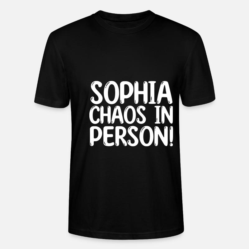 Prénom Sophia - T-shirt bio CRAFTER Stanley Stella Unisexe - noir