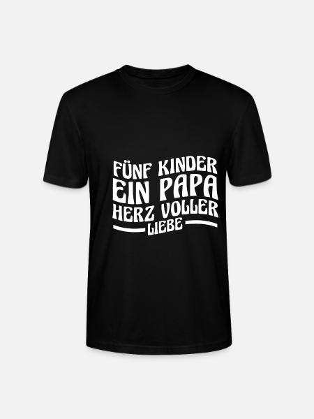 Papa Von 5 Kindern - Stanley/Stella Unisex Bio-T-Shirt CRAFTER - Schwarz