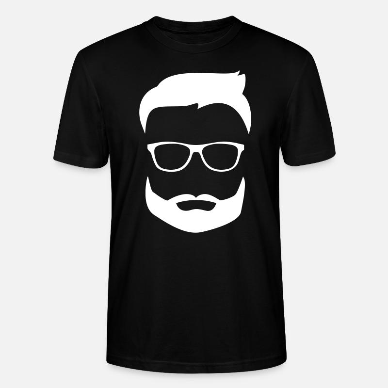 Beard glasses - Stanley/Stella Unisex Bio-T-Shirt CRAFTER - Schwarz