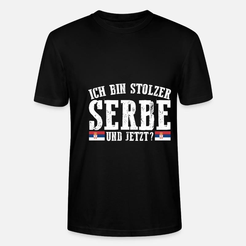 Serbe Serbe Serbie - T-shirt bio CRAFTER Stanley Stella Unisexe - noir