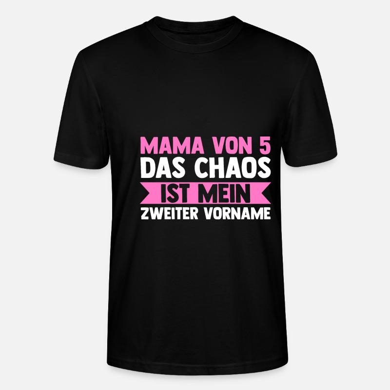 Mama Von 5 Kindern - Stanley/Stella Unisex Bio-T-Shirt CRAFTER - Schwarz