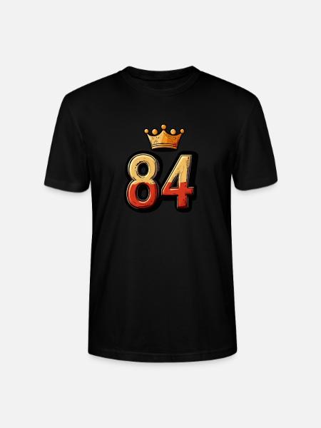 84 Number Krone - Stanley/Stella CRAFTER Unisex Organic T-Shirt - black