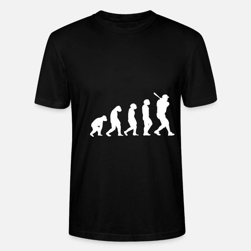 Baseballspieler Evolution Baseball - Stanley/Stella Unisex Bio-T-Shirt CRAFTER - Schwarz