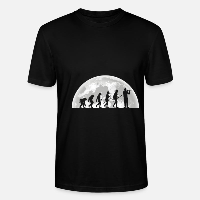 Flötist Evolution Querflöte - Stanley/Stella Unisex Bio-T-Shirt CRAFTER - Schwarz