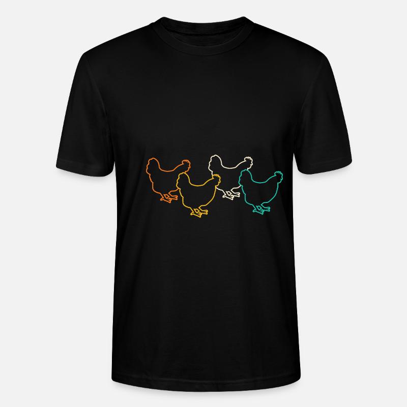 Hühner Henne - Stanley/Stella Unisex Bio-T-Shirt CRAFTER - Schwarz