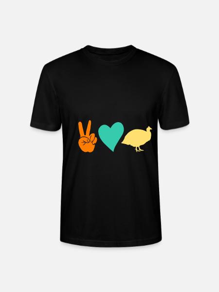 Hühner Hahn Perlhuhn - Stanley/Stella Unisex Bio-T-Shirt CRAFTER - Schwarz