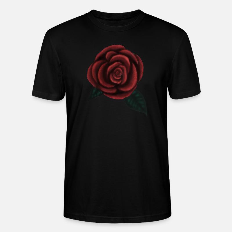 Eine Rose - Stanley/Stella Unisex Bio-T-Shirt CRAFTER - Schwarz