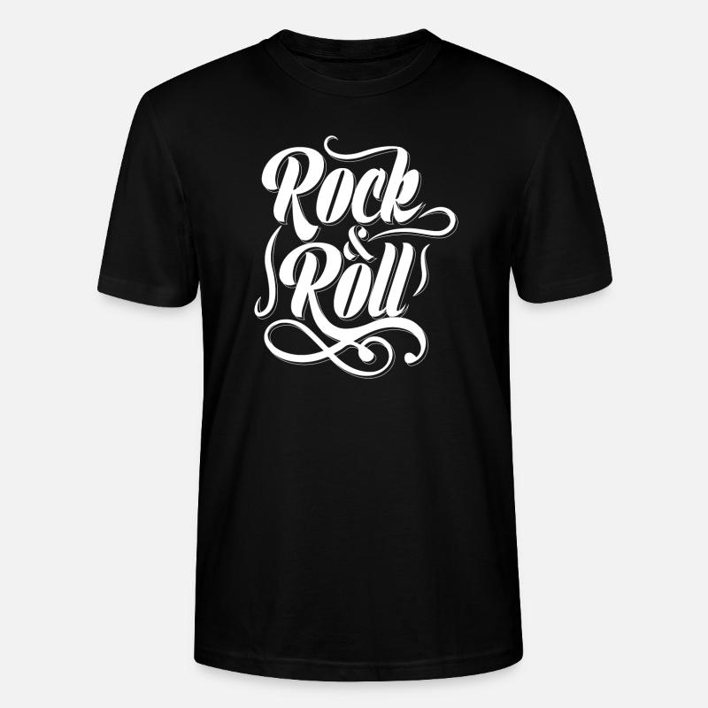 Rock'n'Roll-Typografie-Text - Stanley/Stella Unisex Bio-T-Shirt CRAFTER - Schwarz