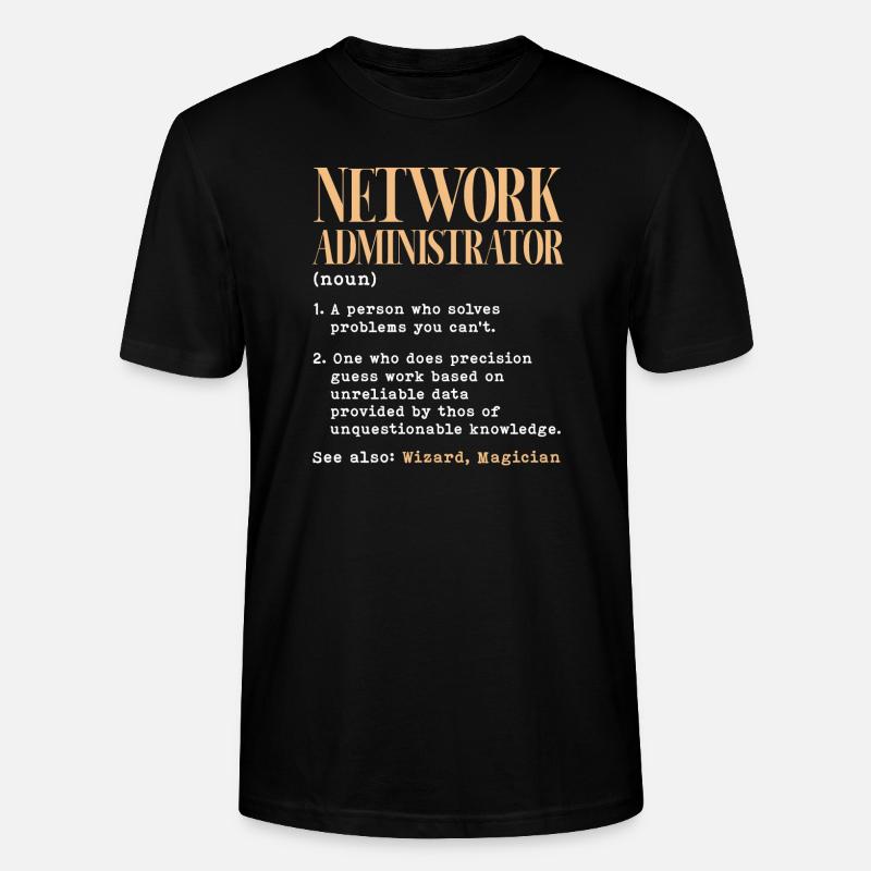 Network administrator Definition - Stanley/Stella Unisex Bio-T-Shirt CRAFTER - Schwarz