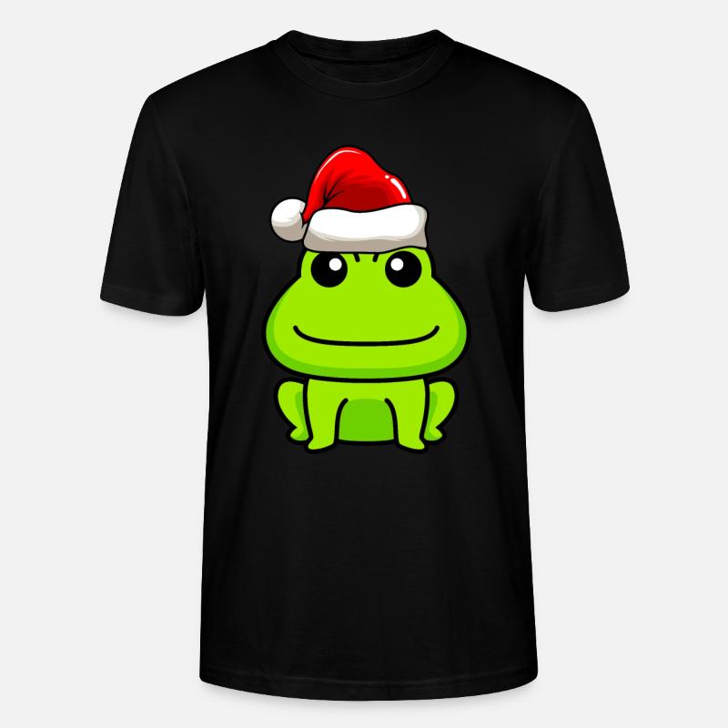 Grenouille Comic Noël - T-shirt bio CRAFTER Stanley Stella Unisexe - noir