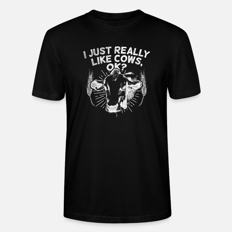 vache - T-shirt bio CRAFTER Stanley Stella Unisexe - noir