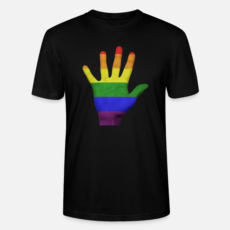 LGBT PRIDE Hand - Stanley/Stella Unisex Bio-T-Shirt CRAFTER - Schwarz