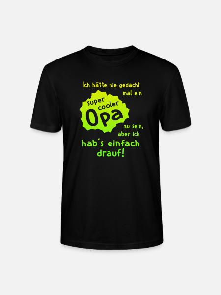 Opa - Super Cool - Stanley/Stella Unisex Bio-T-Shirt CRAFTER - Schwarz