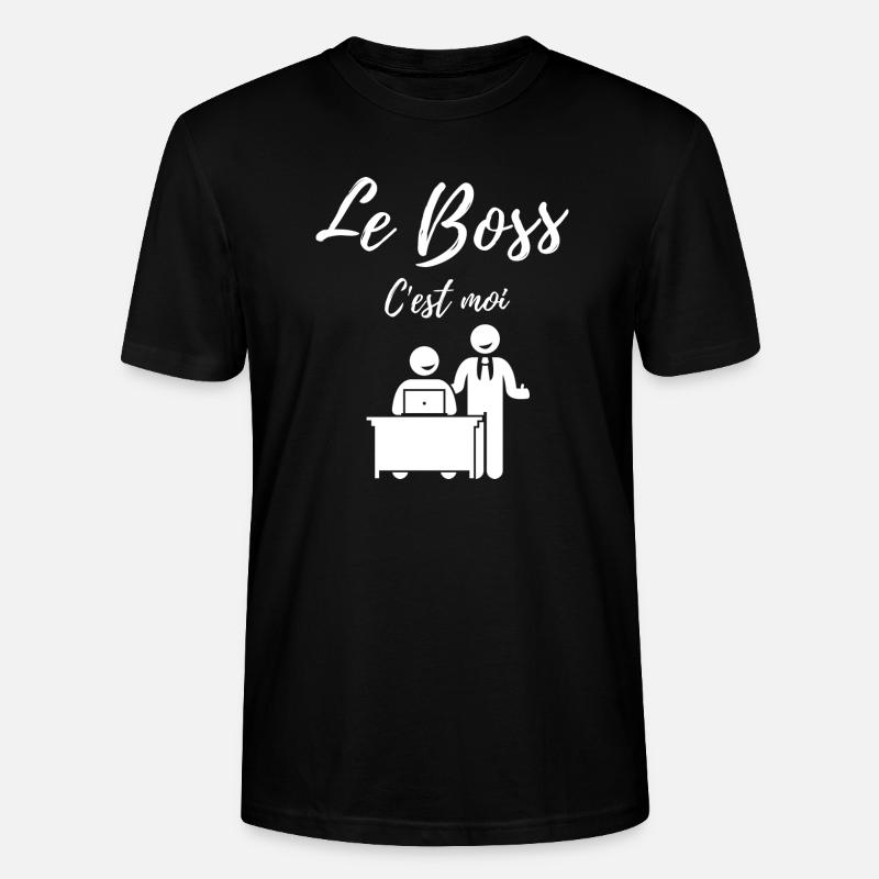 Le boss c'est moi - T-shirt bio CRAFTER Stanley Stella Unisexe - noir