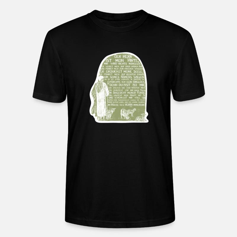 Der gute Hirte - Stanley/Stella Unisex Bio-T-Shirt CRAFTER - Schwarz