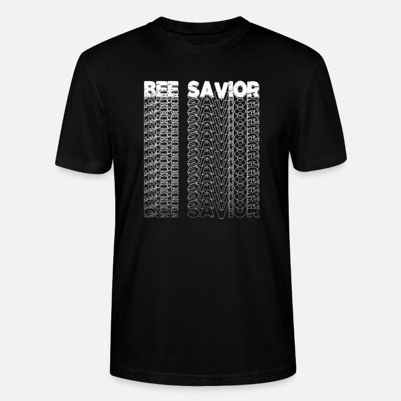 bee-friendly plants statement present idea - Stanley/Stella Unisex Bio-T-Shirt CRAFTER - Schwarz
