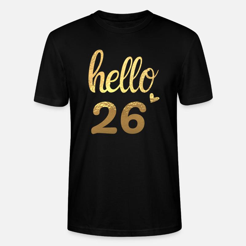 Hello 26 doré - T-shirt bio CRAFTER Stanley Stella Unisexe - noir