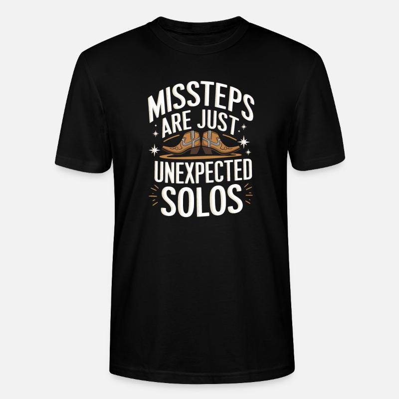 Line Dancing Dancing Dancers - Stanley/Stella CRAFTER Unisex Organic T-Shirt - black