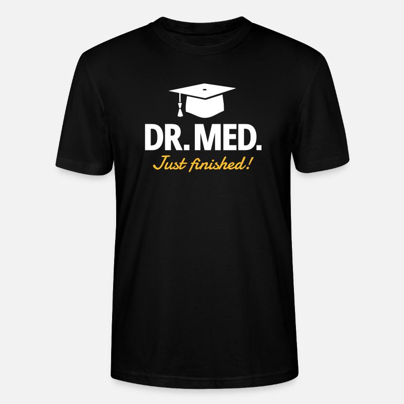 Dr. med. - Doktorhut - Stanley/Stella Unisex Bio-T-Shirt CRAFTER - Schwarz