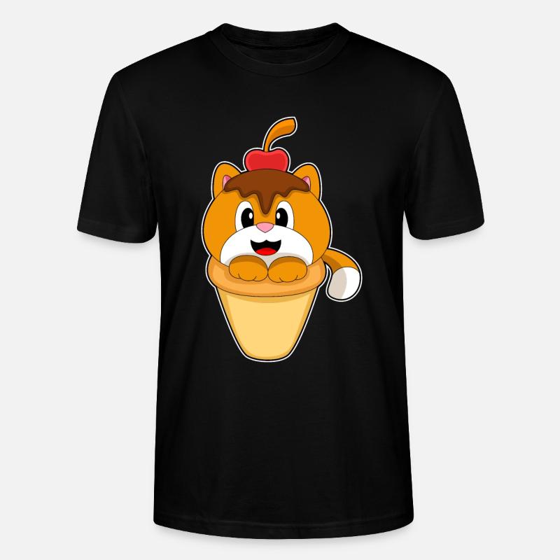 Katze Waffeleis  - Stanley/Stella Unisex Bio-T-Shirt CRAFTER - Schwarz