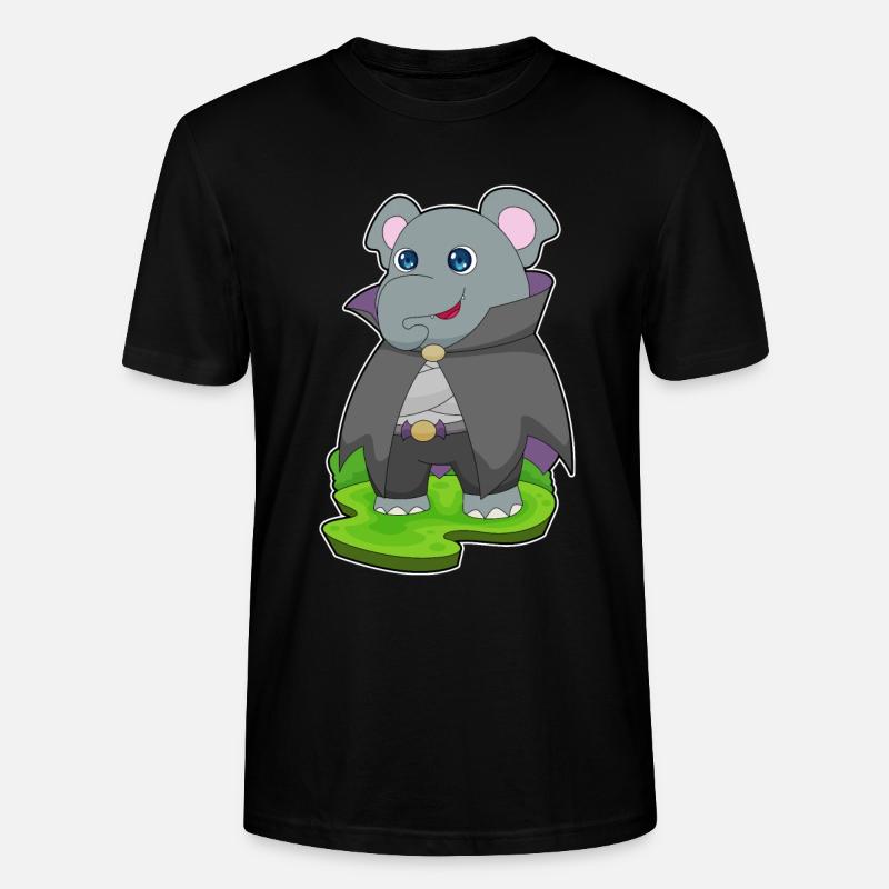 Éléphant Halloween Vampire - T-shirt bio CRAFTER Stanley Stella Unisexe - noir