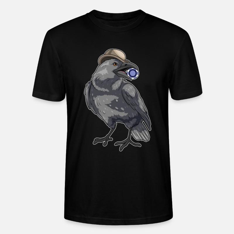 Crow Poker Jetons de Poker - T-shirt bio CRAFTER Stanley Stella Unisexe - noir