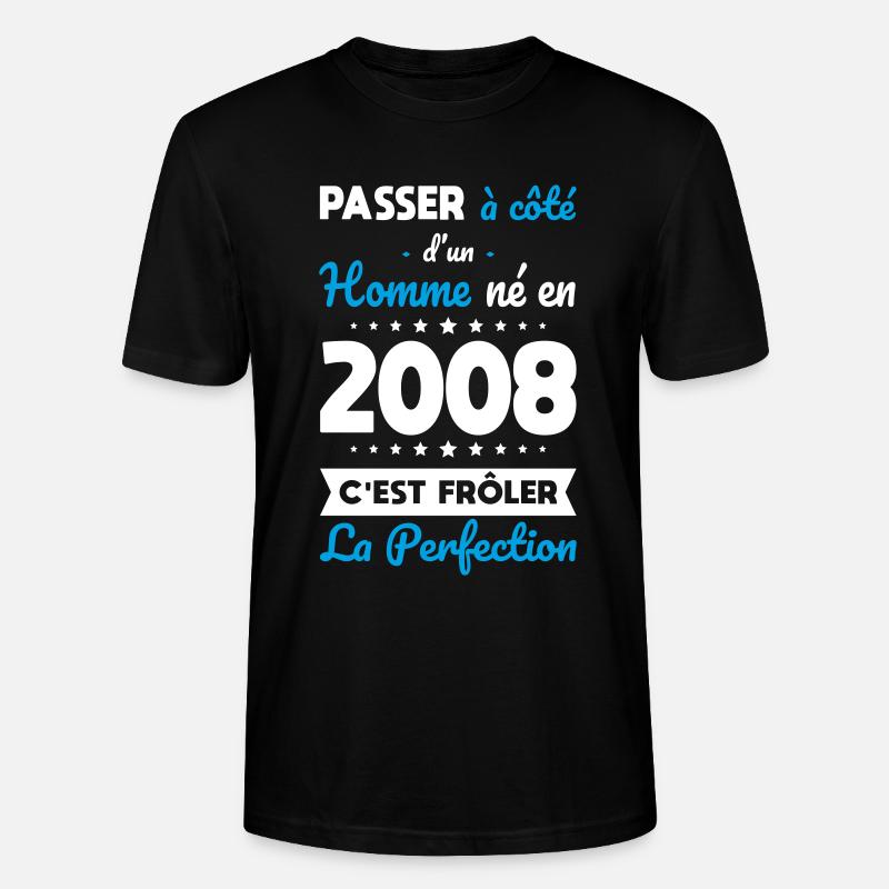 Geboren 2008 – Perfektion nahe - Stanley/Stella Unisex Bio-T-Shirt CRAFTER - Schwarz