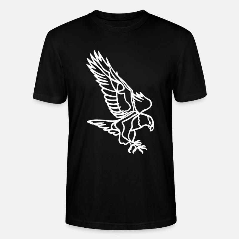 Biały Orzeł w Ucieczce - Ekologiczna koszulka typu unisex Stanley/Stella CRAFTER - czarny
