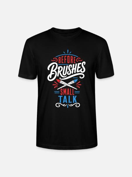 Malen – Pinsel und Small Talk - Stanley/Stella Unisex Bio-T-Shirt CRAFTER - Schwarz