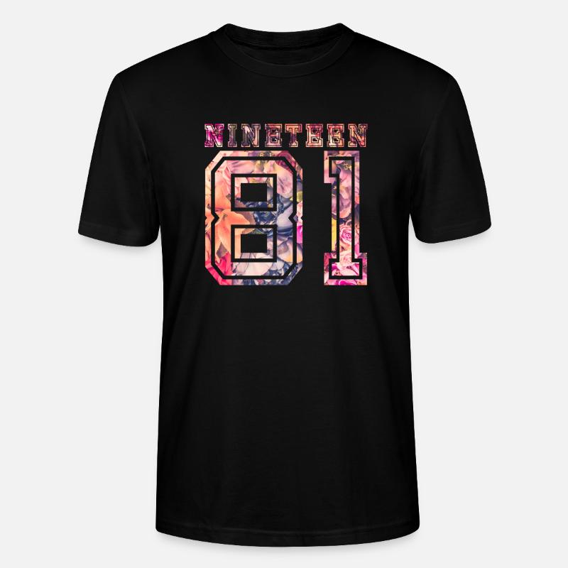 NINETEEN 1981 B - Stanley/Stella Unisex Bio-T-Shirt CRAFTER - Schwarz