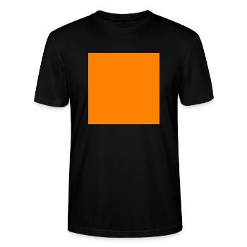 Quadrat orange - Stanley/Stella Unisex Bio-T-Shirt CRAFTER - Schwarz - Vorne - Alina (178cm) & Michal (187cm)