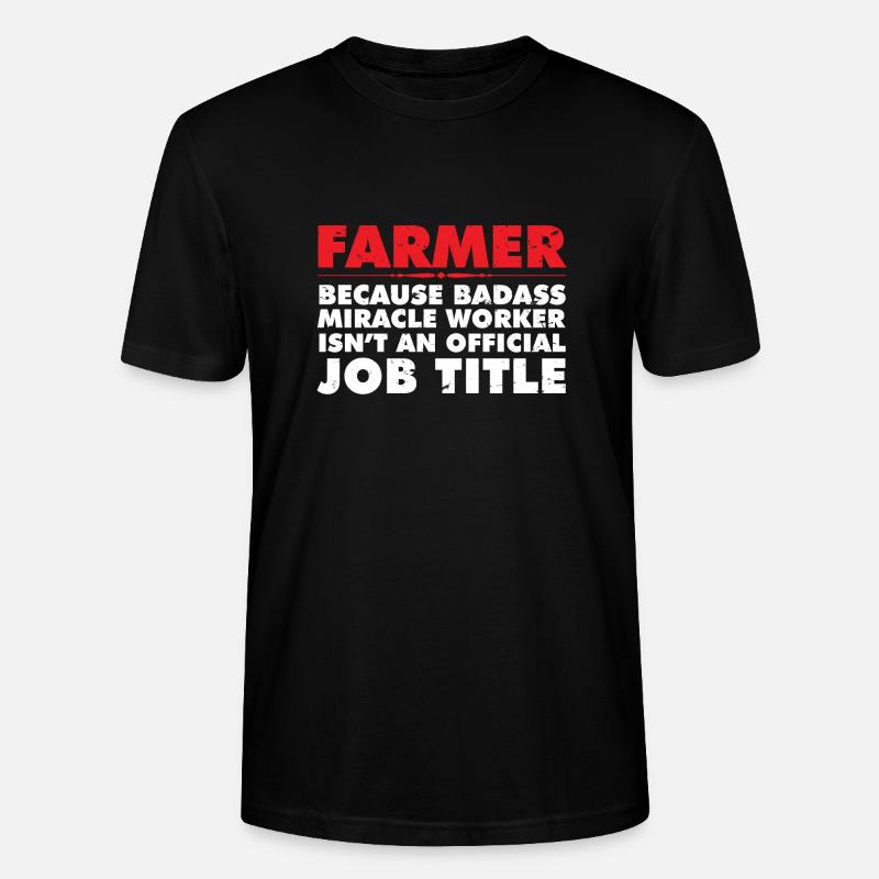 FARMER - Stanley/Stella Unisex Bio-T-Shirt CRAFTER - Schwarz