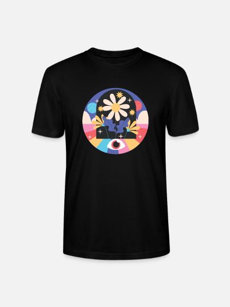 FLOWERS - T-shirt bio CRAFTER Stanley Stella Unisexe - noir