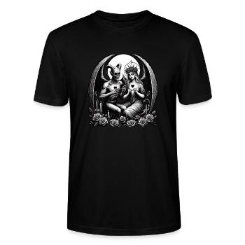 In a paradoxical dance of love - Stanley/Stella Unisex Bio-T-Shirt CRAFTER - Schwarz - Vorne - Alina (178cm) & Michal (187cm)