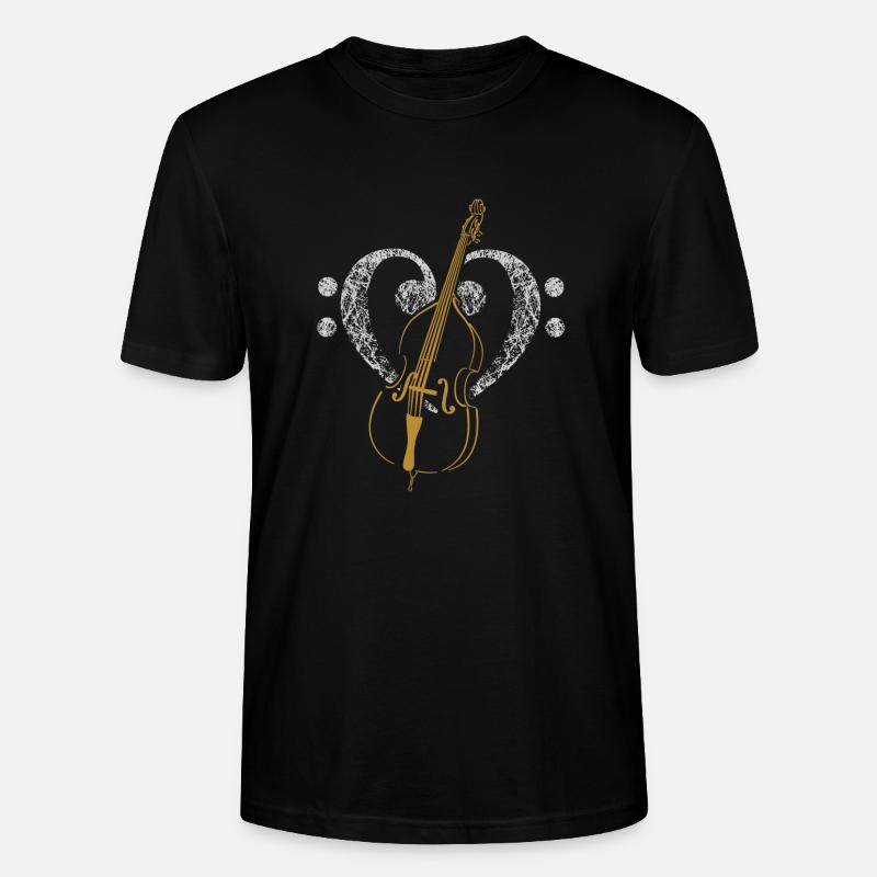 Kontrabass - Stanley/Stella Unisex Bio-T-Shirt CRAFTER - Schwarz