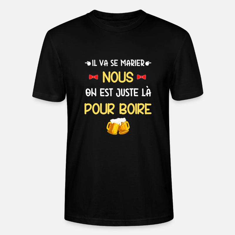 EVG équipe du marié - T-shirt bio CRAFTER Stanley Stella Unisexe - noir
