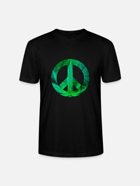 peace with Hemp - Stanley/Stella CRAFTER Unisex Organic T-Shirt - black